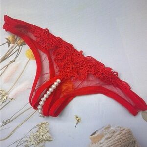 Elegant Red Lace Women's Intimate